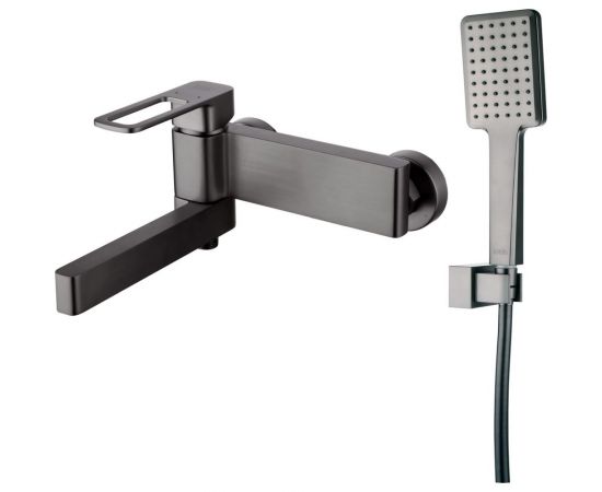Смеситель для ванны IDDIS Slide графит SLIGM00i02 