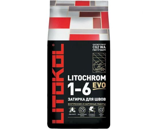 Затирка для швов LITOKOL LITOCHROM 1-6 EVO LE 225 (бежевый; 5 кг) 500230003 
