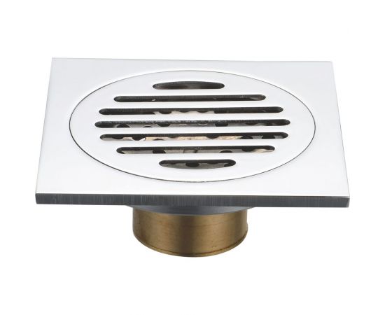 Трап Ростовская мануфактура сантехники размер 10x10, выходной диаметр Ф50 мм, латунь B2131 