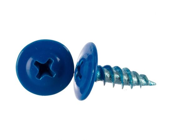 Прессшайба Качественный КРЕПЕЖ 4.2х13 мм, синяя RAL 5005, острая, 300 шт 0200251 КЧ 