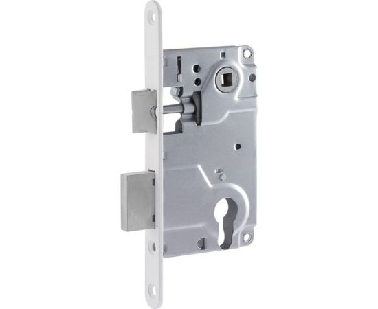 Врезной дверной замок НОРА-М 25-85 белый 8548 