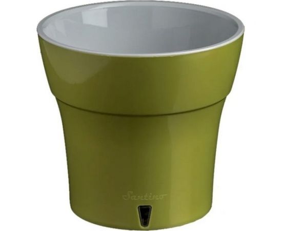 Горшок SANTINO ДАЛИ 1.2 л, 13.5х12.5 см, оливковый/серый 058182 