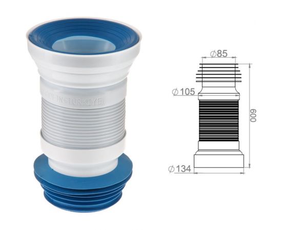 Гофра для унитаза AV Engineering 600 мм AVE129600 
