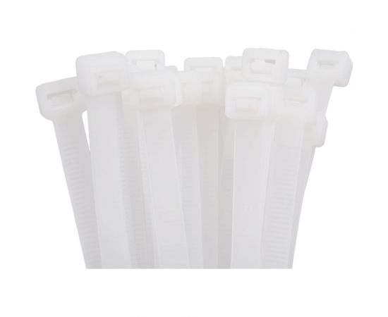 Стяжка MGF нейлоновая, 9х400, белая, 100 шт. 1-202-9-1-90-400 