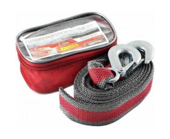 Ленточный трос в сумке SKYWAY 5 т, 5 м, 2 крюка A-class S03101002 