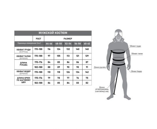 Антимоскитный костюм от клещей Элементаль Twill Peach хаки, р.44-46, рост 170-176 К-402/2-44/46-176 – изображение 13