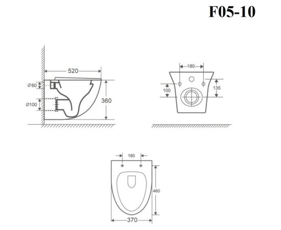 Унитаз подвесной безободковый с сиденьем с микролифтом BOND F05-10 – изображение 20