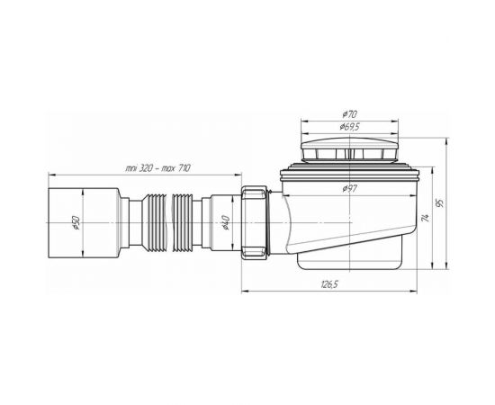 Сифон для душевого поддона АНИ Пласт E415C – изображение 2