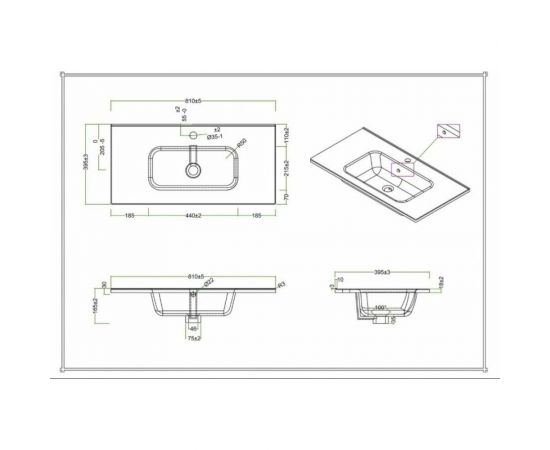 Керамическая раковина BelBagno BB800/390ETL – изображение 2
