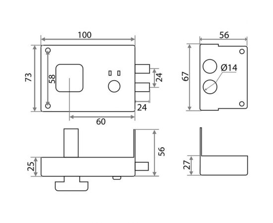 Накладной замок Trodos ЗН1-3-1 214006 – изображение 2