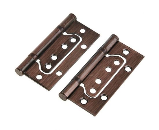 Петля-бабочка ТУНДРА 100х75х2.5 мм, универсальная, без врезки, цвет медь, 2 шт. 3001798 – изображение 2