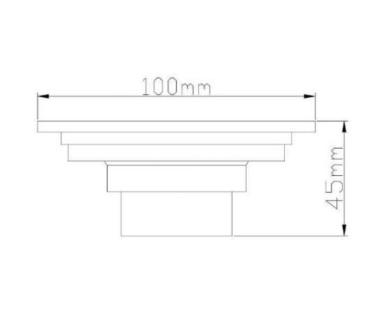 Трап Ростовская мануфактура сантехники размер 10x10, выходной диаметр Ф50 мм, латунь B2131 – изображение 2