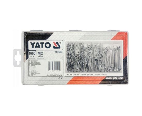Набор шплинтов YATO 1000 шт. пластиковый кейс YT-06885 – изображение 2