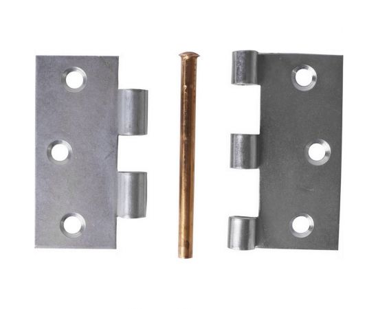 Прямая усиленная разборная петля VORMANN 100х100х2,2 мм, оцинкованная, латунный штифт 00614 100 Z – изображение 2