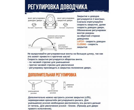 Доводчик НОРА-М №2s F до 50кг графит 13720 – изображение 3