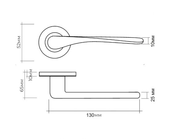 Ручка на раздельном основании VETTORE R07.034 SN/CP сатин/хром 20457 – изображение 4
