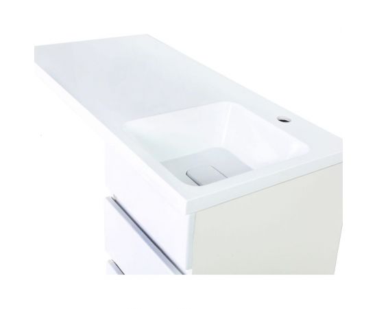 Напольная тумба с правой раковиной под стиральную машину ORANGE OPTIMA OP-40TUW+RAR – изображение 4