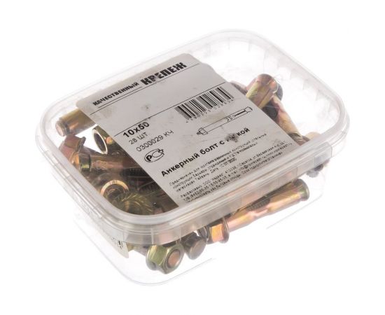 Анкерный болт с гайкой Качественный КРЕПЕЖ 10х50 28 шт 0300029 КЧ – изображение 6