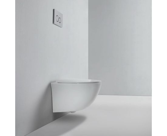 Унитаз подвесной безободковый с сиденьем с микролифтом BOND F05-10 – изображение 8