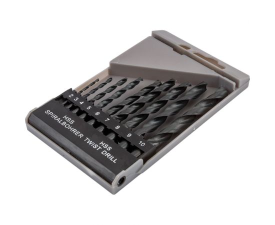 Набор сверл по металлу (9 шт; 2-10 мм) Сервис Ключ 72385 