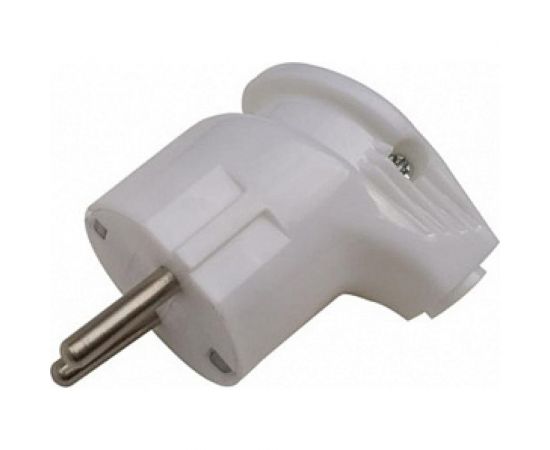 Разборная вилка General Lighting Systems GRV-P-16-С-G-W-IP20 16А угловая, с заземлением, белая IP20 470510 