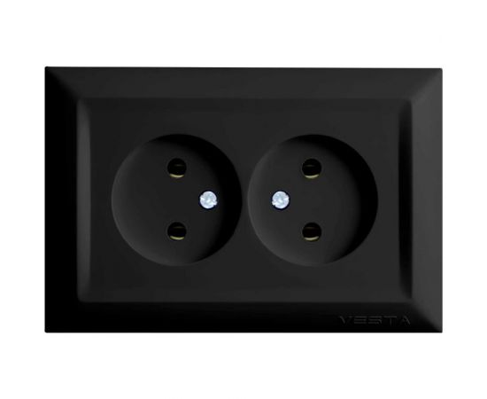 Розетка Vesta Electric roma двойная без заземления FRZ00020203CMT 