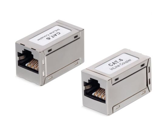 Проходной адаптер Cabeus RJ45-RJ45 (8p8c), категория 6, экранированный CA-8p8c-C6-SH 