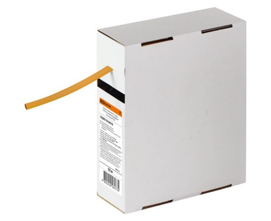 Термоусаживаемая трубка TDM ТУТнг 6/3 желтая в коробке (10 м/упак) SQ0518-0410 