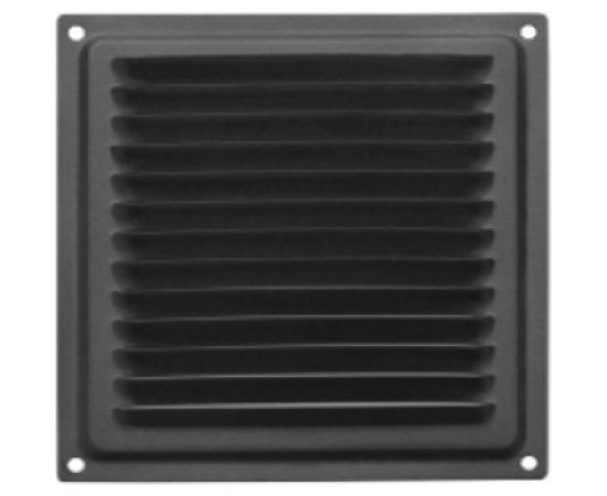 Решетка вентиляционная 150x150 мм, с сеткой, черная Домарт 170941 
