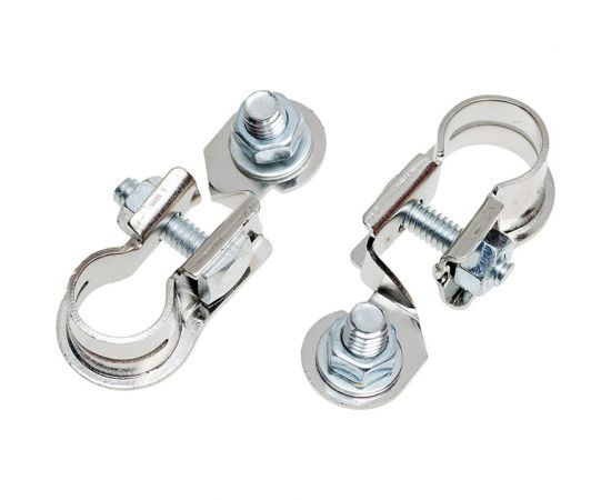 Клеммы АКБ в комплекте StartVOLT латунь с цинковым покрытием, болт и гайка 8мм SBT 015 