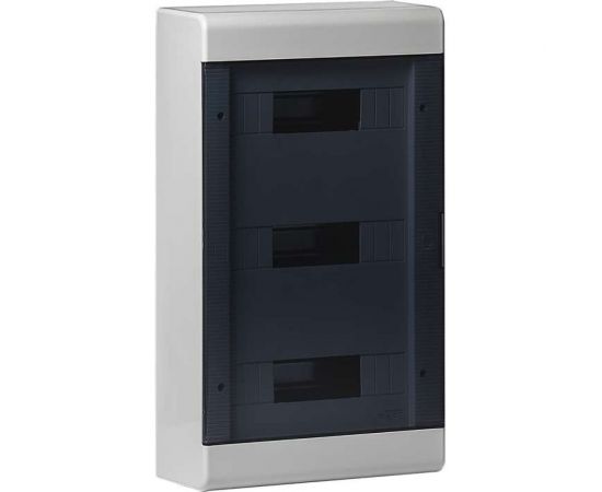 Щиток открытой проводки Рувинил Тусо на 36 модулей с дверцей 520x303x117,5 мм серый с прозрачной дверцей 68036СП 