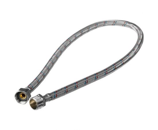 Подводка для воды ELKA сталь 120 см 1/2, гайка-штуцер 773231 