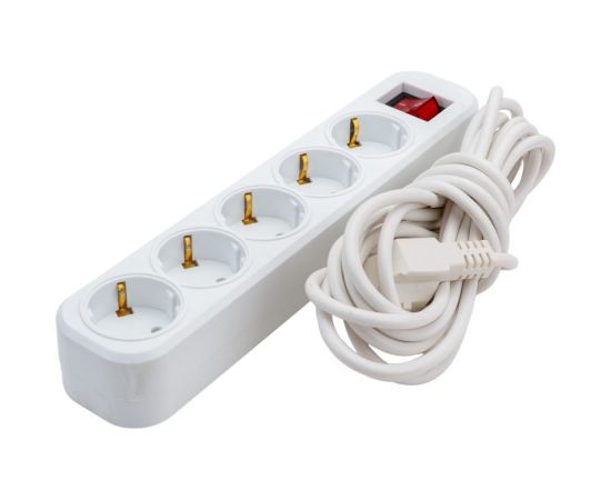 Сетевой удлинитель ПЕРЕСВЕТ+ с заземлением на 5 гнезда с переключателем шнур ПВС 30,75 5м 4620003922343 – изображение 2