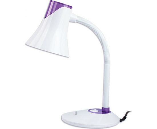 Светильник настольный SONNEN OU-607, на подставке, цоколь Е27, белый/фиолетовый, 236682 – изображение 2