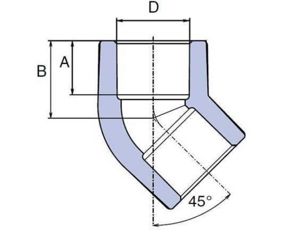 Колено WAVIN EKOPLASTIK 45 PP-R D32, EK SKO03245RCT – изображение 2
