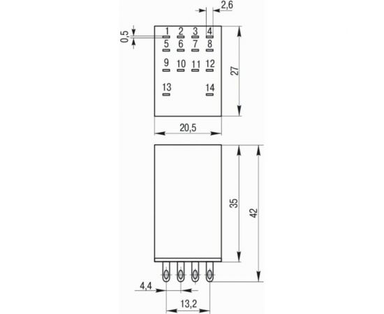 Реле IEK РЭК78/4 MY4 с индикацией 3А 24В АC RRP20-4-03-024A-LED – изображение 2