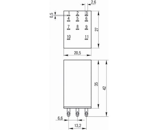 Реле IEK РЭК78/3 MY3 с индикацией 5А 230В АC RRP20-3-05-220A-LED – изображение 2
