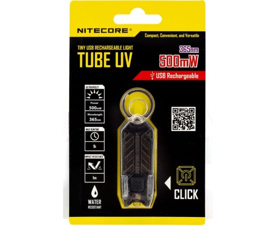 Наключный фонарь Nitecore TUBE UV УФ 500mW 365nm 14877 – изображение 2