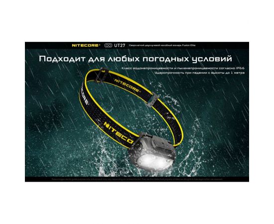 Налобный фонарь Nitecore UT27 CREE XP-G3S3 Fusion Elite Zoom 520люмен 5700K/3000K 13ч 128м Li-ion HLB1300 или 3AAA 21467 – изображение 28