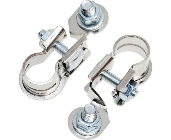 Клеммы АКБ в комплекте StartVOLT латунь с цинковым покрытием, болт и гайка 8мм SBT 015 – изображение 3