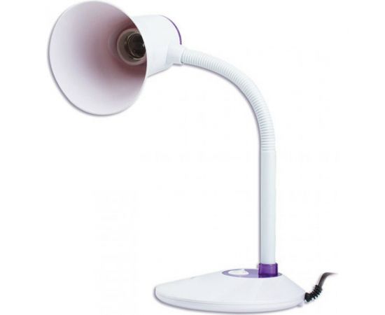 Светильник настольный SONNEN OU-607, на подставке, цоколь Е27, белый/фиолетовый, 236682 – изображение 3