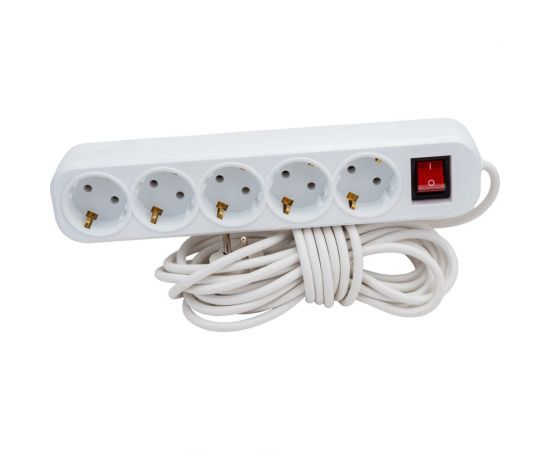 Сетевой удлинитель ПЕРЕСВЕТ+ с заземлением на 5 гнезда с переключателем шнур ПВС 30,75 5м 4620003922343 – изображение 3