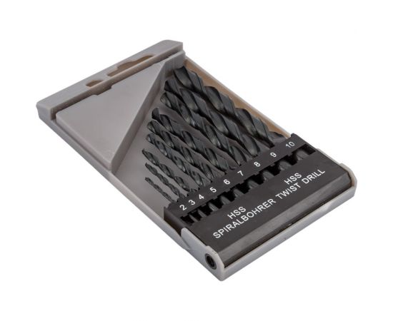 Набор сверл по металлу (9 шт; 2-10 мм) Сервис Ключ 72385 – изображение 3