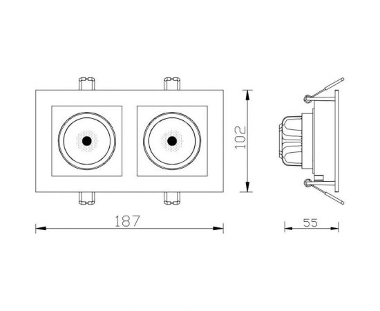 Встраиваемый светильник Arte Lamp GRADO A2710PL-2WH – изображение 3