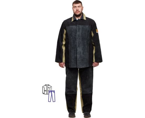 Костюм сварщика брезент-спилок КС09 (р. 48-50; рост 170-176) ООО Комус 1021410 – изображение 5