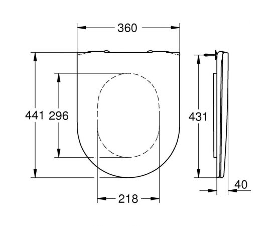 Сиденье для унитаза Grohe Essence Ceramic с микролифтом 39577000 – изображение 5