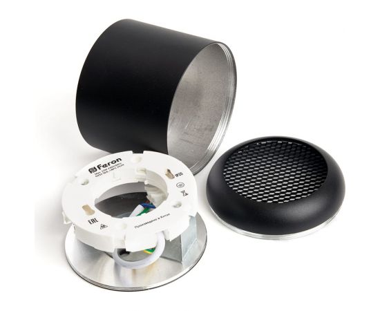 Потолочный светильник FERON HL365 Barrel ECHO 12W, 230V, GX53, черный, с антибликовой сеточкой 48400 – изображение 5