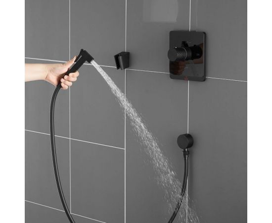 Смеситель с гигиеническим душем ROSE черный R105H – изображение 6