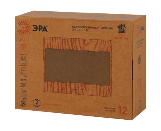 Пластиковый корпус ЭРА ЩРНП12 BOXF 12P IP41 сосна Б0055547 – изображение 6