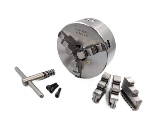 Патрон токарный 160 мм, 3-х кулачковый 7100-0005п (к11-160) TORNERI 045681 